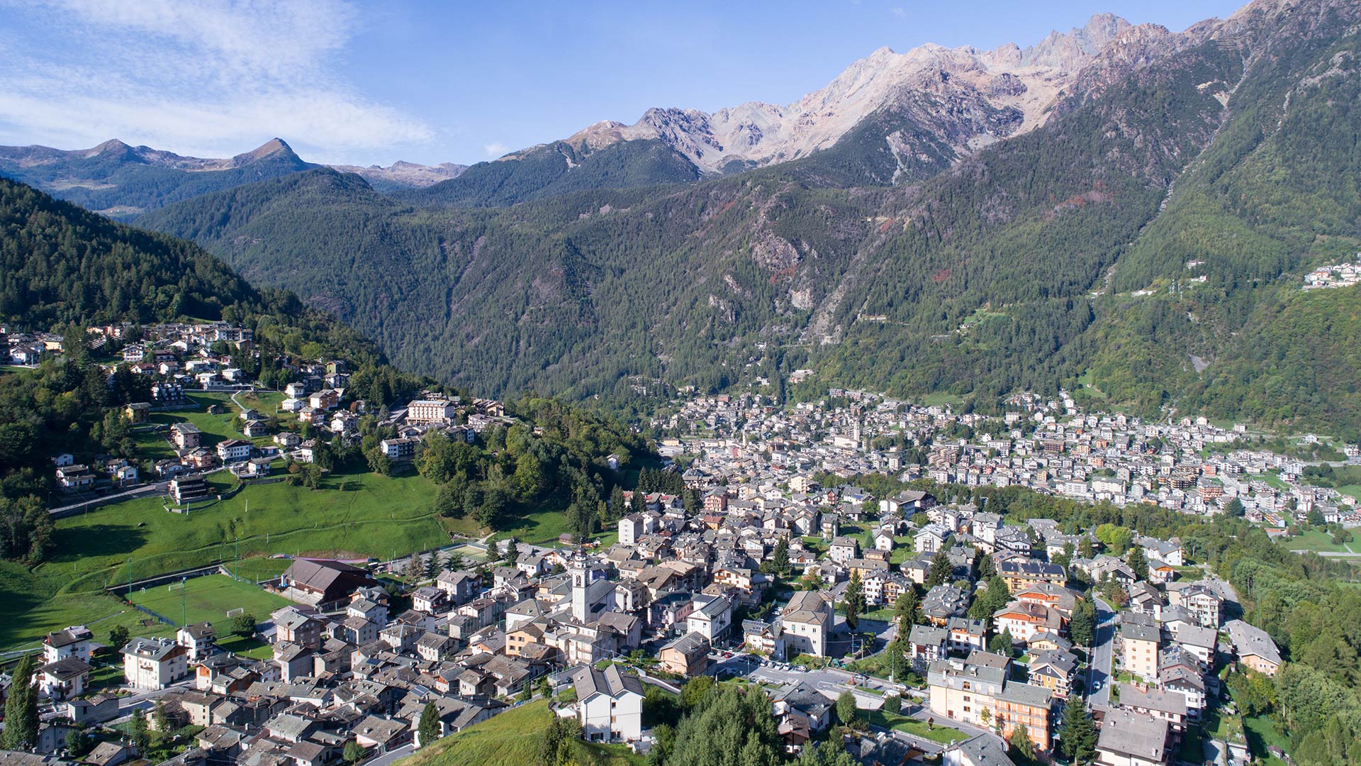 vista di Caspoggio in Valmalenco