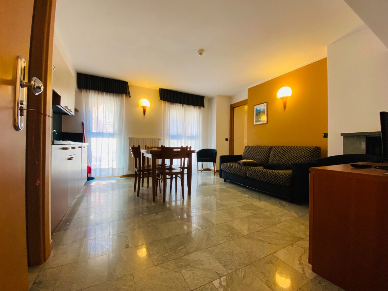 zona giorno in trilocale in Valmalenco